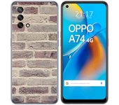 Tumundosmartphone Funda Gel Tpu para Oppo A74 4G diseño Ladrillo 01 Dibujos