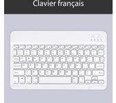 For Android Ios Windows Bluetooth Wireless Keyboard White Extra Long Standby Tablet Keyboard And Mouse With One Click Switch