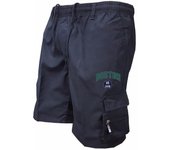 Men's Outdoor Cargo Shorts Male Overalls Elastic Waist Cycling Shorts Multi-pockets Loose Work Sport Knee Length Trousers