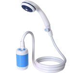 SOMY Ducha de camping Ducha portátil Ducha al aire libre, batería incorporada de 5000 mAh, ducha de mano eléctrica recargable, bomba de flujo de ducha (azul cielo)