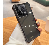Clear Transparent Shockproof Plating Silicone Case For Xiaomi 13 14 13T Pro Poco X6 X5 M6 Pro F4 F3 Soft Back Cover
