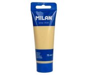 Milan tubo de pintura acrilica 75ml - pigmentos de alta calidad - mezclable - color oro (6 uds)