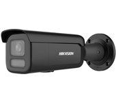 Hikvision 4 MP luz híbrida inteligente con ColorVu motorizado Varifocal Bullet cámara de red NEGRO