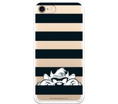 Funda original compatible con iPhone 7 o IPhone 8 o SE 2020 con un diseño de Tasmania Franjas Negras