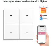 Tuya Smart Zigbee Scene Switch Wireless 4 Gang 12 Scene Switch Button Controller Home Automation Scenario Switch For Tuya Device
