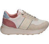 REFRESH | Zapatillas Bajas Refresh para Mujer – Deportivas en Beige con Detalles de Colores – Sneakers con Cordones – Estilo Casual – Cómodas – Ligeras – Modelo 172061