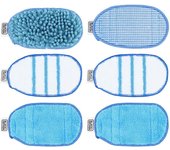 Paquete de 6 almohadillas de limpieza de repuesto de microfibra lavables para BLACK+DECKER SteaMitt FSH10SM1 FSH10SM FSH10SMP
