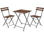 EDM Conjunto de Jardín: 2 Sillas y 1 Mesa Madera Acacia
