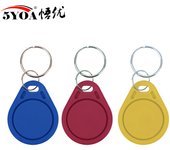 5YOA Blue 100pcs/pack RFID 13.56Mhz IC Keyfob Token Key Ring For Access Control Compatible with MIFARE Classic 1K Card