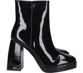 PuntoSalao Botines de tacón ancho efecto charol mujer color negro 2S-2087