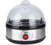 Mini Vaporera y Cocedor de Huevos de Acero Inoxidable | Pequeña Vaporera para Verduras | Cocedor Profesional para hasta 7 Huevos