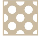 TODO-STENCIL Plantilla MYA Home Decor Geométrico 013 Topos, Medida 50x50cm Diseño 48x48cm, Stencil lavable, reutilizable, maleable y muy resiste, Ideal para decorar paredes, muebles, cojines, cortinas, etc