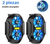 1/2pcs FS01 Dual Fan Mobile Phone Cooler for Games Cell Phone Cooling Fan Plug-in Rechargeable Mobile Phone Radiator for Gaming