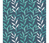 Papel Pintado Floral Selva Azul