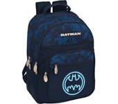 SAFTA - MOCHILA DOBLE ADAPT.CARRO BATMAN "LEGENDARY" - Mochila con Asas Ajustables y Espalda Ergonomica - Mochila con Compartimientos con Cremallera - Mochila Diseño Único y Licencia Oficial By BATMAN "LEGENDARY"