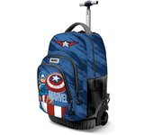 Trolley Capitan America 47x32x27cm. Producto Oficial Producto Escolar Para Niños y Niñas
