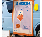 Cartoon Fruit Juice Mojito Aperol Spritz Retro Flags Multiple Choice Living Studio Booth Interior Decoration Banner