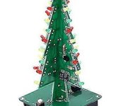 LED Kit de árbol de Navidad colorido 3D árbol de Navidad LED piezas de circuito con Flash electrónico DIY Kit regalo de vacaciones