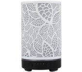 Aroma Diffuser Iron Hollow Leaves Ultrasonic Air Humidifier Desktop Humidifier Smart Home Appliances Room Decor with Led Light