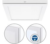 TOLSTOI Placa de superficie 22,5x22,5 18W LED 1080lm 6400K 120° C.22,5xAn.22,5xAl2,3cm Blanco