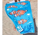 Toalla de Playa Grande,Toalla para gimnasio y piscinas, 100 X 160 cm, 100% Poliéster, Ultra-ligera y Secado rápido, Toalla de Camping con diseño original "Pez Payaso"
