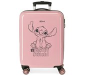 Disney Maleta De Cabina ABS Rígida Best Of Stitch Rosa