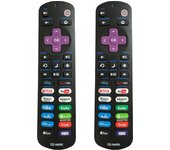 New 2 Pcs Replacement Remote Control Fit for All Roku TV, Compatible for TCL Roku/Hisense Roku/Onn Aparatos/Insignia HITACHI