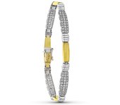 Pulsera de oro blanco y amarillo de 18 kilates PM-14000039