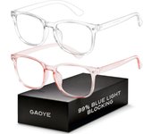 Blue Light Blocking Glasses - Fashion Square Fake Eyeglasses, Anti UV Ray Computer Gaming Glasses Blue Blockers for Women/Men