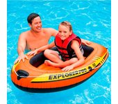 Barca hinchable infantil Explorer Pro 50 Intex +6A naranja 23x137x85 cm