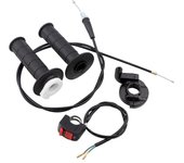 Throttle Accelerator Handle Grips Cable Set for 50cc 150cc 250cc Mini Bike Easy to Install Professional Replacement Durable