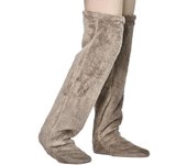 Calentadores de piernas Fuzzydreams, calentadores de piernas Fuzzy Dreams, calcetines hasta el muslo Fuzzy Dreams, calentadores de piernas Fuzzy Brown