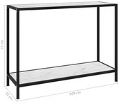 vidaXL Mesa de consola blanco vidrio templado 100x35x75 cm
