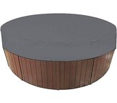 SOMY Cubierta Redonda para Piscina Cubierta Solar para Piscina, Cubierta Protectora de Spa Impermeable 100 Resistente a los Rayos UV, 190T para bañera de hidromasaje al Aire Libre, 200x30cm/190x30cm（Gris）