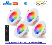 220V 10W Tuya Bluetooth LED Downlight Smart Life APP RF 2.4G Remote Group Control Ceiling Lamp RGB Dimmable Bedroom Living Room