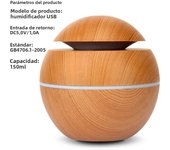 2024 Home Mushroom Head Bedroom Air Purifier USB Desktop Nebulizer Wood Texture Personalized Aromatherapy Machine Humidifier