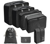 Juego De Bolsas Organizadores De Viaje 7/8/9/10 Pcs Cudos De Empaque Portátiles Para Maleta Ropa Y Zapatos Organizador De Bolsos