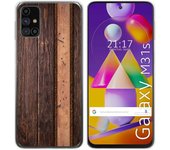 Tumundosmartphone Funda Gel Tpu para Samsung Galaxy M31s diseño Madera 05 Dibujos