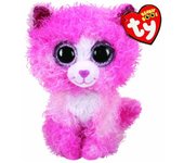 Peluche de Reagan el gato rosa de TY Beanie Boos con ojos grandes