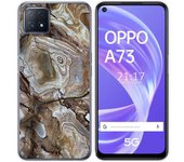 Tumundosmartphone Funda Gel Tpu para Oppo A73 5G diseño Mármol 14 Dibujos