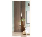 Mosquitera Puerta Magnetica, 60x100CM Cortina, Se Cierra Automáticamente, Fácil Instalación sin Taladrar(Poliéster,Blanco)