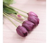 White Tulip Simulation Artificial Flower Christmas Home Decoration Valentine's Day Wedding Room Garden Fake Floral Bride Bouquet