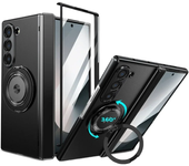 360 Rotating Magnetic Ring Holder Phone Case For Samsung Galaxy Z Fold 6 5 4 3 5G Front Screen Protector Hinge Protective Cover