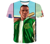 Chlidren Clothes Summer Cool 3D Print GTA 5 T-shirt Boys and girls Hiphop Tee Tshirt Kids tops 1 3 6 7 8 9 10 11 12 13 14 Years
