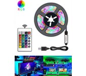 5V USB LED Light Strip RGB SMD5050 24-Key Remote Control Luces DIY TV Backlight Flexible Lamp Tape For Gaming Room Bedroom Decor