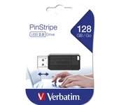 Verbatim PinStripe 128GB unidad flash USB USB tipo A 2.0 Negro