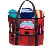 Bolsa de malla para playa, bolsa grande de malla para playa, bolsa de malla plegable para juguetes de playa, bolsa de mano a prueba de arena, para ropa, juguetes, toallas, gimnasio, piscina, viajes