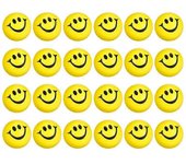 Paquete de 24 bolas de sonrisa de estrés de 2 pulgadas, bolas de estrés para niños y adultos