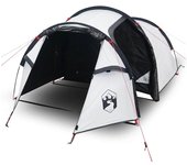 vidaXL Tienda campaña túnel 3 personas tela opaca impermeable blanco