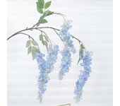 Artificial Flowers Silk Wisteria Vine Fake Silk Hanging Rattan Flower For Wedding Party Garden Outdoor Greenery Home Wall Decor